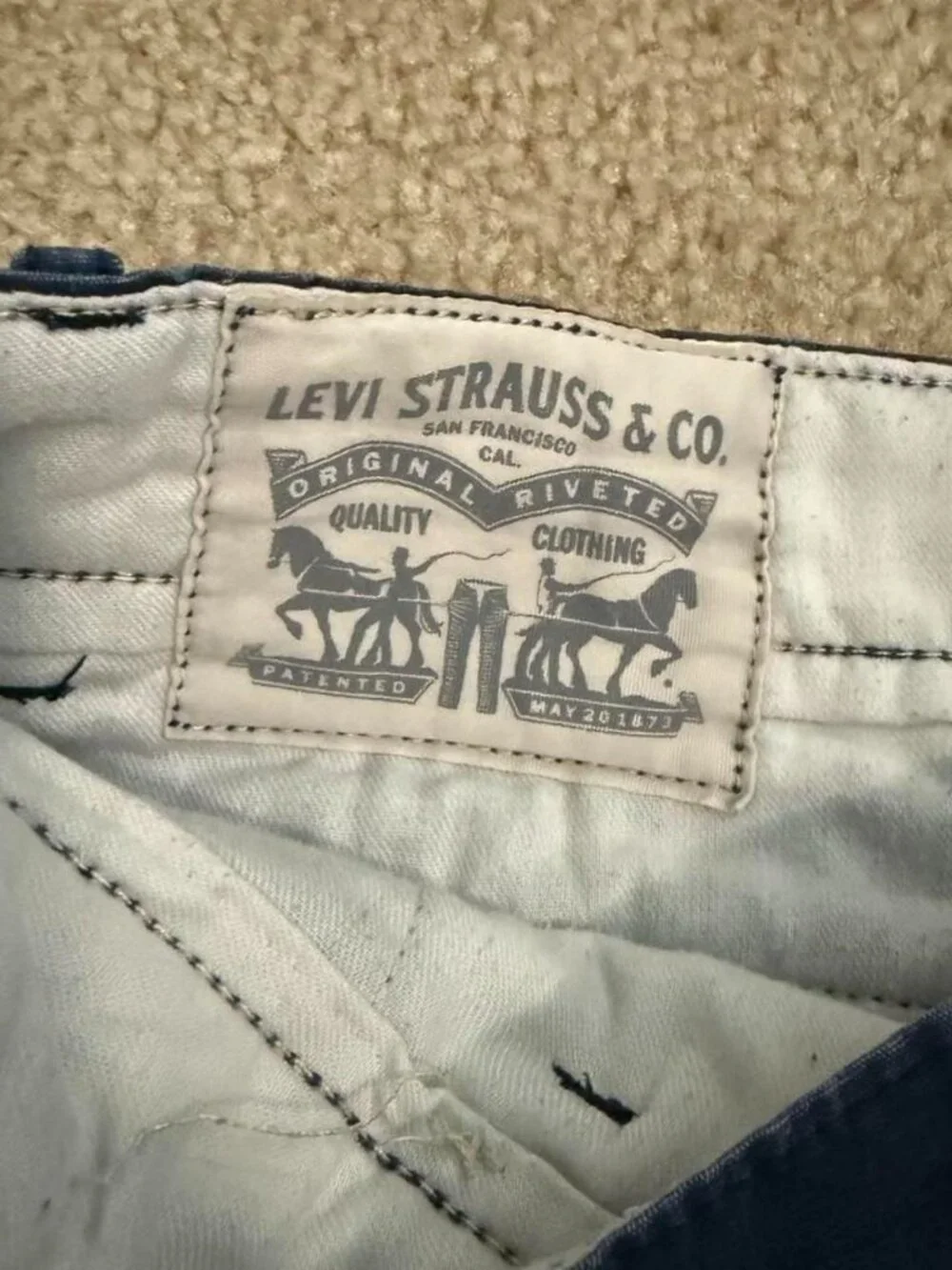 Levi’s Blue Cargo Shorts (Approx. 36x11): Levi’s...